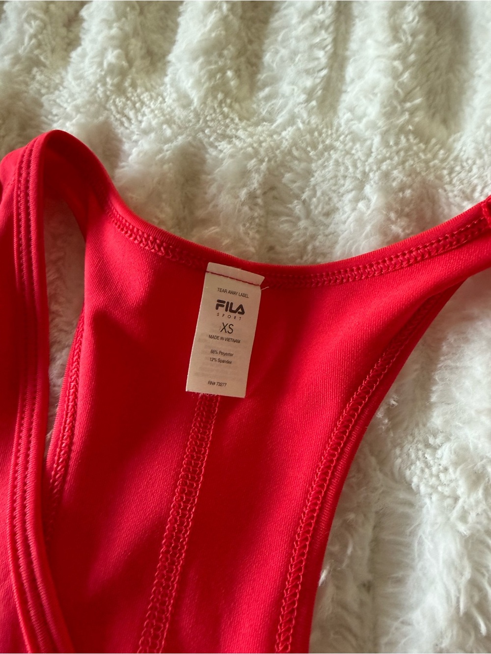 Fila Red Racerback Athletic Tank Top - Picture 2 of 2